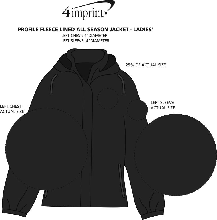 Imprint Area of Profile Fleece Lined All Season Jacket - Ladies'