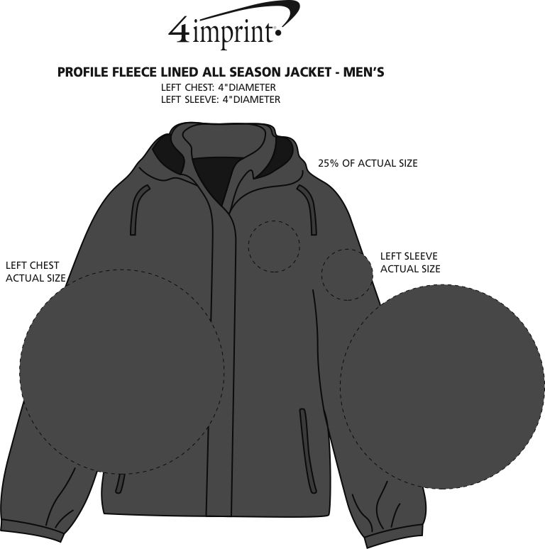 Imprint Area of Profile Fleece Lined All Season Jacket - Men's