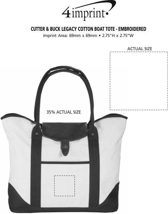 4imprint.ca Cutter & Buck Legacy Cotton Boat Tote Embroidered C132039E