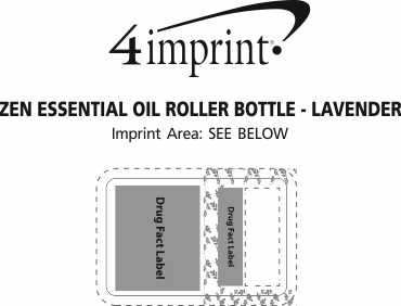 Imprint Area of Zen Essential Oil Roller Bottle - Lavender