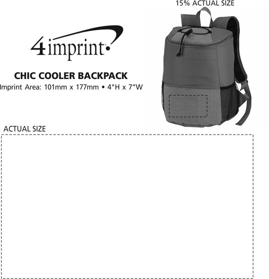 Imprint Area of Chic Cooler Backpack
