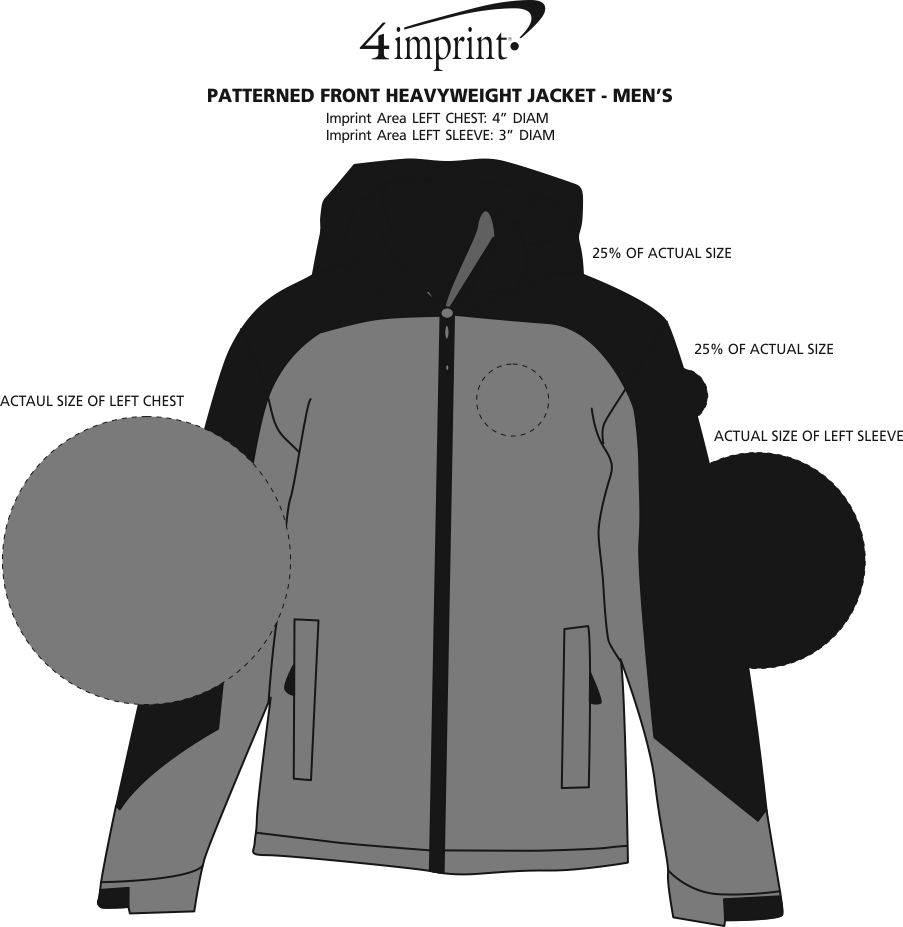 Imprint Area of Patterned Front Heavyweight Jacket - Men's