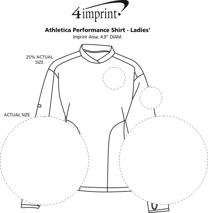 Imprint Area of Athletica Performance Shirt - Ladies'