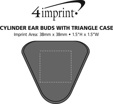 Imprint Area of Cylinder Ear Buds with Triangle Case