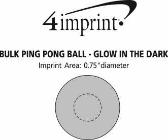 Imprint Area of Bulk Ping Pong Ball - Glow In the Dark
