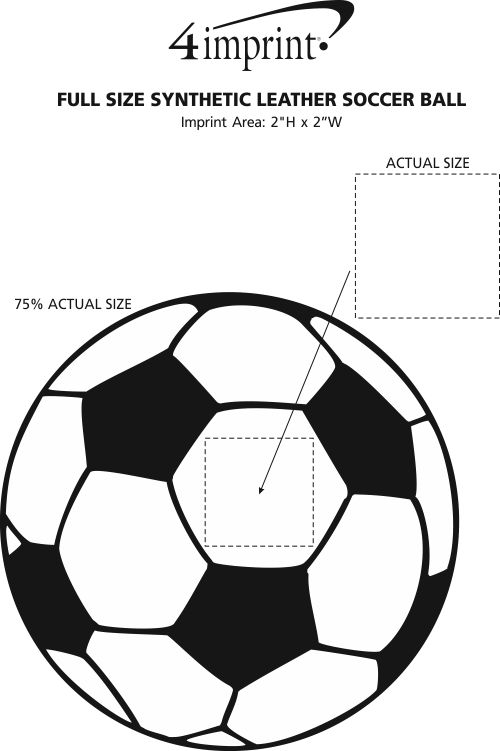 Imprint Area of Full Size Synthetic Leather Soccer Ball