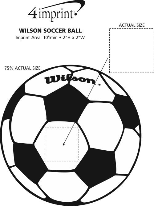 Imprint Area of Wilson Soccer Ball