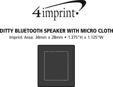 Imprint Area of Ditty Bluetooth Speaker with Micro Cloth - Closeout