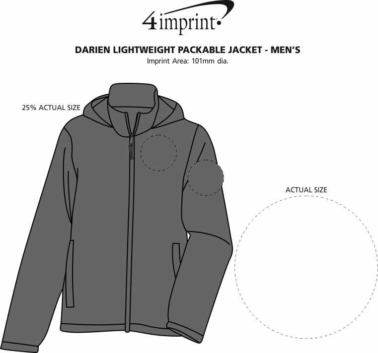 Imprint Area of Darien Lightweight Packable Jacket - Men's