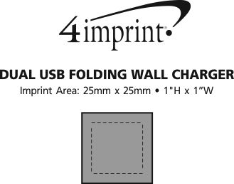 Imprint Area of Dual USB Folding Wall Charger