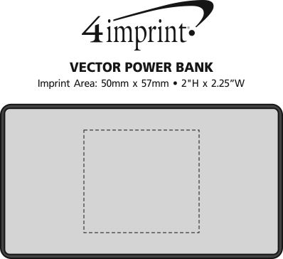 Imprint Area of Vector Power Bank - 6000 mAh