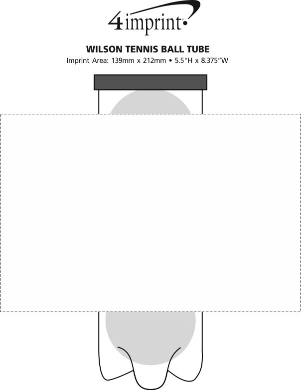 Imprint Area of Wilson Tennis Ball Tube