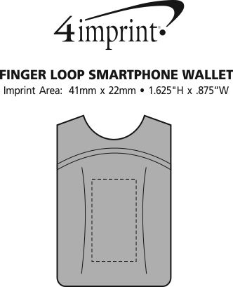 Imprint Area of Finger Loop Smartphone Wallet-Closeout