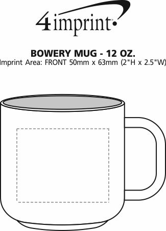 Imprint Area of Bowery Mug - 12 oz.