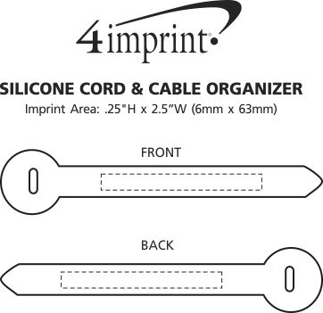 Imprint Area of Silicone Cord & Cable Organizer