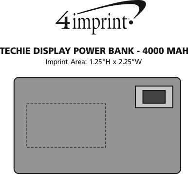 Imprint Area of Techie Display Power Bank
