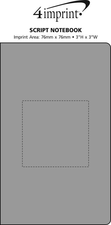 Imprint Area of Script Notebook