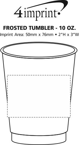 Imprint Area of Frosted Tumbler - 10 oz.