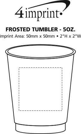 Imprint Area of Frosted Tumbler - 5 oz.