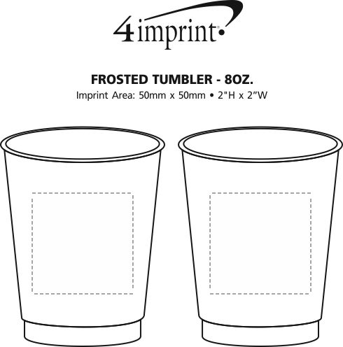 Imprint Area of Frosted Tumbler - 8 oz.