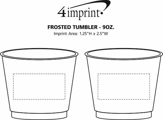 Imprint Area of Frosted Tumbler - 9 oz.