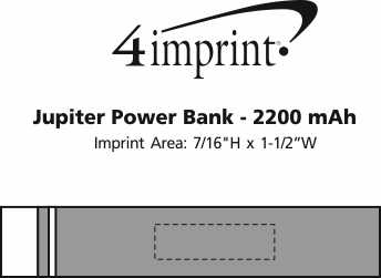 Imprint Area of Jupiter Power Bank - 2200 mAh