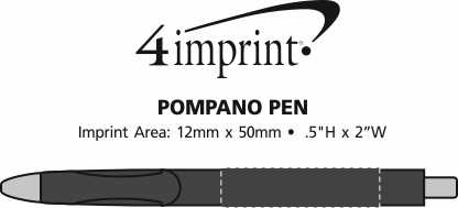 Imprint Area of Pompano Pen - Closeout