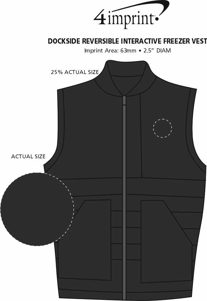 Imprint Area of Dockside Reversible Interactive Freezer Vest