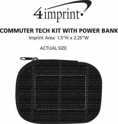 Imprint Area of Commuter Tech Kit with Power Bank
