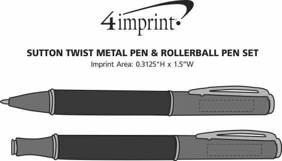 Imprint Area of Sutton Twist Metal Pen