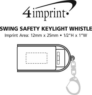 Imprint Area of Swing Safety Key Light Whistle