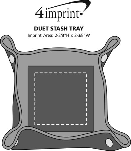 Imprint Area of Duet Stash Tray - Closeout