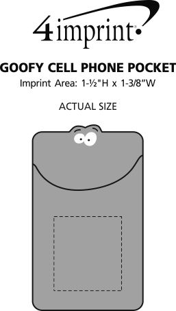 Imprint Area of Goofy Cell Phone Pocket