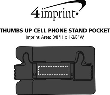 Imprint Area of Thumbs Up Cell Phone Stand Pocket