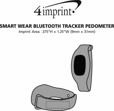 Imprint Area of Smart Wear Bluetooth Tracker Pedometer