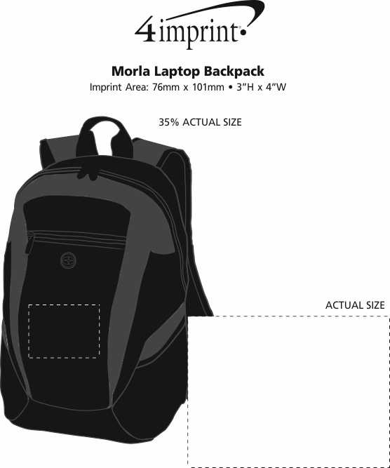Imprint Area of Morla Laptop Backpack