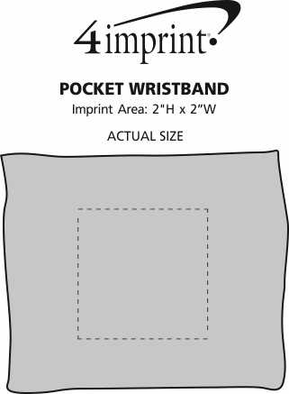 Imprint Area of Pocket Wristband - Closeout