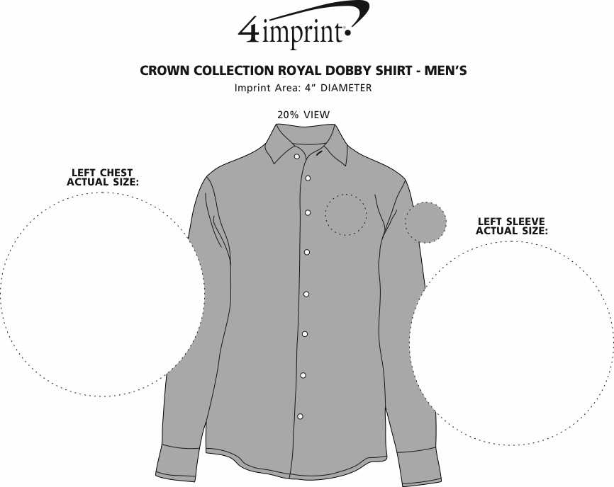Imprint Area of Crown Collection Royal Dobby Shirt - Men's