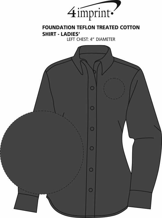 Imprint Area of Foundation Teflon Treated Cotton Shirt - Ladies'