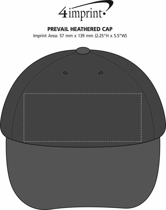 Imprint Area of Prevail Heathered Cap