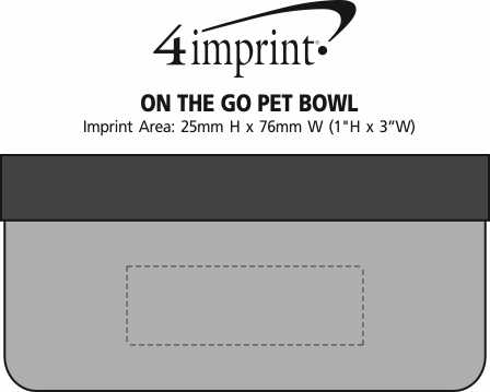 Imprint Area of On the Go Pet Bowl