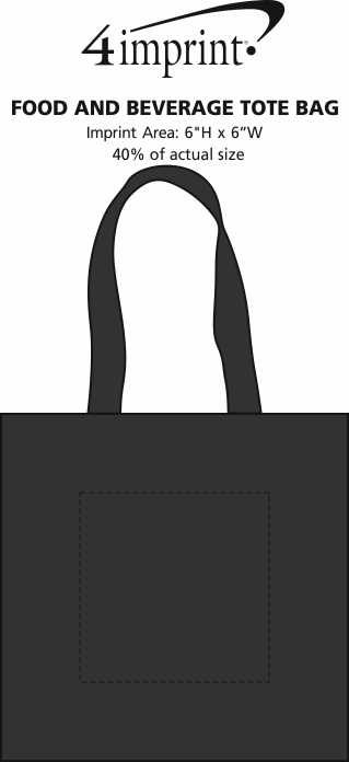Imprint Area of Food and Beverage Tote Bag