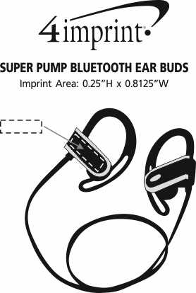 Imprint Area of Super Pump Bluetooth Ear Buds