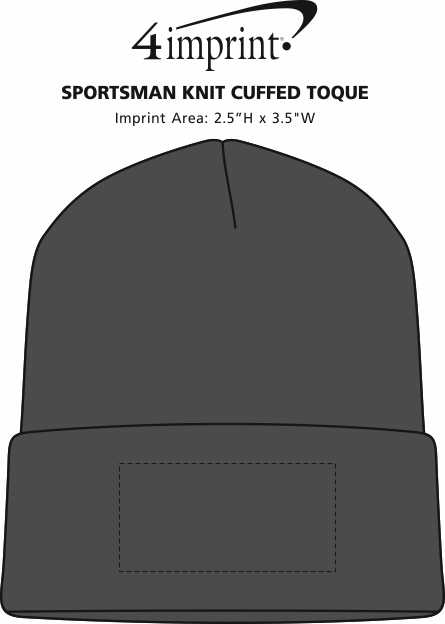 Imprint Area of Knit Cuffed Toque
