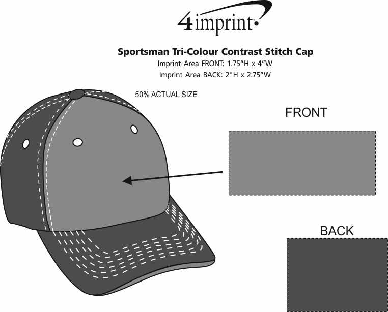 4imprint.ca: Tri-Colour Contrast Stitch Cap C141132