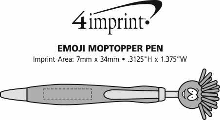 Imprint Area of Emoji MopTopper Pen