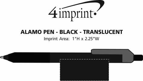 Imprint Area of Alamo Pen - Black - Translucent