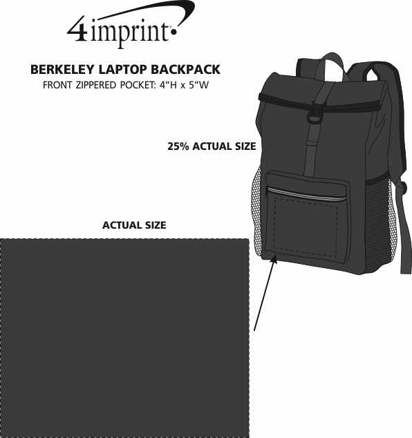 Imprint Area of Berkeley Laptop Backpack