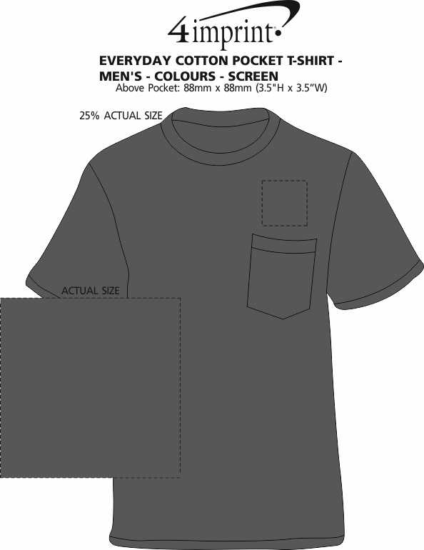 4imprint.ca: Everyday Cotton Pocket T-Shirt - Men's ...
