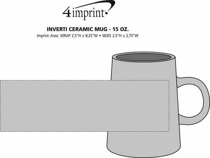 Imprint Area of Inverti Ceramic Mug - 15 oz.